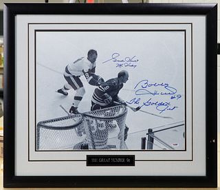Red Wings Gordie Howe and Blackhawks Bobby Hull Signed Photograph