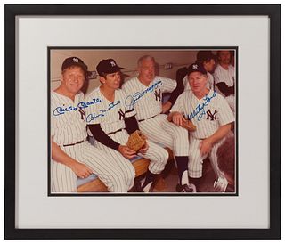 New York Yankees Old Timers Day Signed Photograph