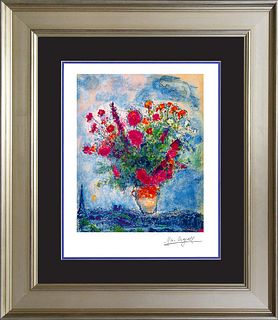 Bouquet Over the City Marc Chagall Limited Edition after Chagall
