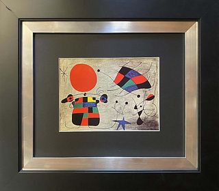 Joan Miro Color Plate Lithograph after Miro from 1968