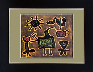 Joan Miro color plate lithograph after Miro