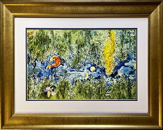 Marc Chagall Hand signed Lithograph after Chagall from 1977