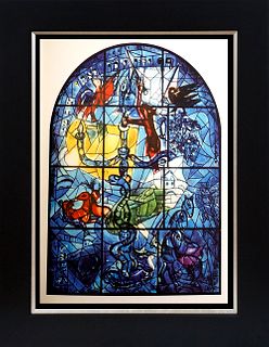 Marc Chagall Jerusalem Windows Lithograph after Chagall from the 1960s