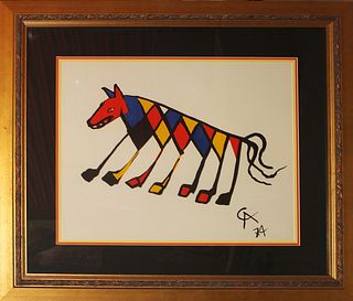 Alexander Calder Original Lithograph Beastie Animal