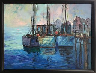 Schofield Original on canvas by Michael Schofield Boats