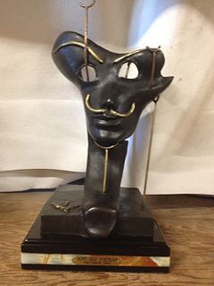 Mask Bronze Sculpture After Salvador Dali
