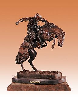 Frederic Remington -Whooly Chaps Bronze Sculpture