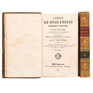 Guenée, Antoine (Abate); Francisco Pablo Vázquez (trad). Cartas de unos Judíos Alemanes y Polacos a M. de Voltaire. Bruselas, 1827.