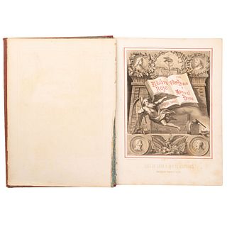 Riva Palacio, Vicente - Payno, Manuel. El Libro Rojo 1520-1867. México, 1870. Primera edicón. 38 láminas.