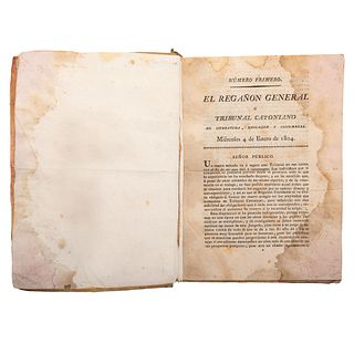 El Regañon General ó Tribunal Catoniano de Literatura, Educación y Costumbres. Madrid, 1804. Tomo II. Números 1 a 43.
