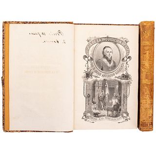 Llorante, Juan Antonio. Historia Crítica de la Inquisición de España. Barcelona: Juan Pons, 1870. 4o. marquilla, 568;...