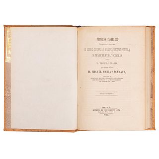 Azcárate, Miguel María. Proceso Instruido por Usurpación del Poder Público. México:  Imprenta de J. M. Lara, 1861.