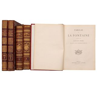 Colección de Libros Ilustrados de Gran Formato. Gil Blas de Santillana / Orlando Furioso / Fábulas de la Fontaine. Piezas: 5.