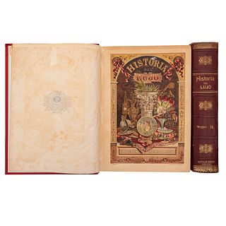 Sanpere y Miquel, Salvador. Historia del Lujo, su Influencia en las Costumbres Públicas y Privadas. Barcelona: 1886. Piezas: 2.
