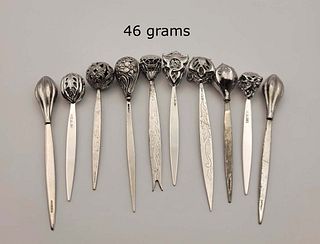 10pcs Of Sterling Silver Lot (46grams)