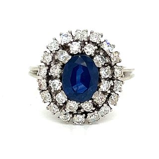 18k Diamond Sapphire RingÂ 