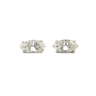 18k Diamond Marquise Stud Diamond EarringsÂ 