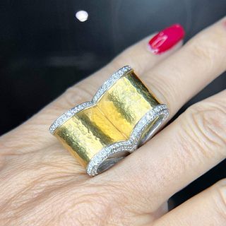 18K Yellow Gold 1.20 Ct. Diamond Cocktail Ring