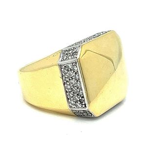 18k Solid Diamond Ring