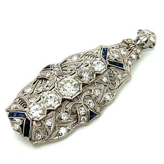 Art Deco Platinum 5.00 Ct. Diamond Brooch