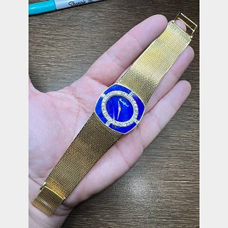 Buche Girod 18K Yellow Gold Lapis Lazuli Watch