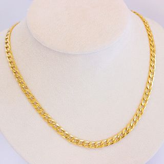 18kÂ  Italian Cuban Link Chain Necklace