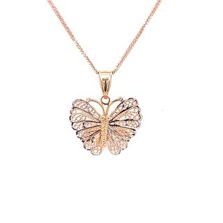 18k Butterfly Necklace