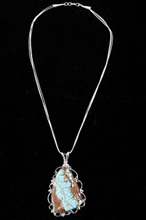 Navajo B. B. Tsosie Turquoise & Sterling Necklace