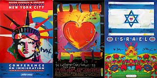 AFTER PETER MAX INDIVIDUALLY SIGNED & DATED POSTERS