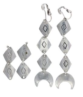 Southern Plains Nickel Silver Dangle Earrings