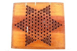Solid Chinese Checkers & Carved Checkers Board