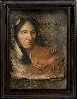 NEIL ROSE INDIAN RELIEF IN SHADOW BOX