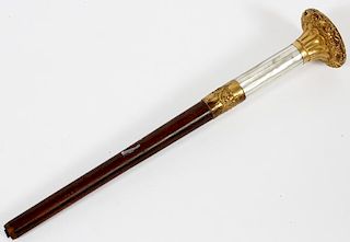 MOTHER-OF-PEARL AND GOLD FILLED UMBRELLA HANDLE