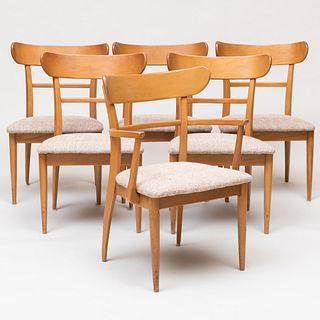Set of Six Cushman Maple Dining Chairs