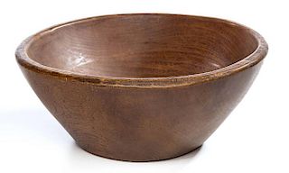 AMERICAN, POSSIBLY SOUTHERN, TURNED WALNUT BOWL