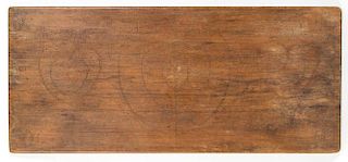 AMERICAN PAINT-DECORATED PINE SEWING BOARD
