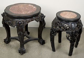 Chinese Hardwood and Marble Tables (Antique)