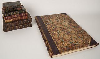 Eight Leather Bound Books (Antique)