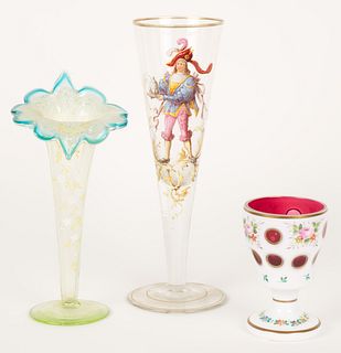 Cut Crystal, Handblown and Painted Glass (Antique)