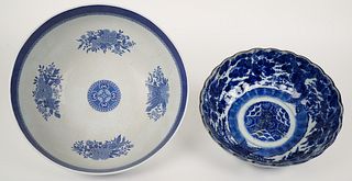 Blue and White Center Bowls (Antique)