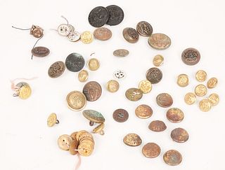 Brass and Metal Uniform Buttons (U.S. Military, Military, Fraternal)