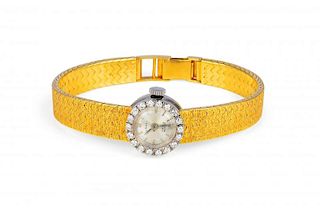 A 1950s Gold and Diamond Lady's Watch