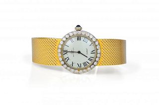 A 1960's Cartier Gold and Diamond Watch
