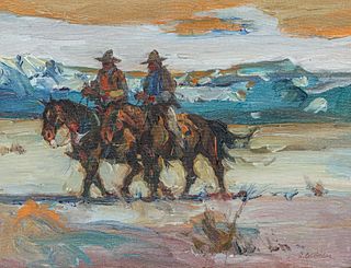 Dean Colichidas (1923-1994) Cowboys on Horseback c1950s