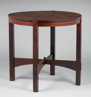 Gustav Stickley 30"d Lamp Table c1907