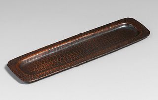RoycroftÂ Hammered Copper Pen Tray c1920s