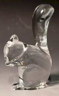 Baccarat Crystal Squirrel-Form Paperweight