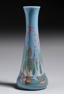 Rookwood Arthur Conant Jeweled Porcelain Vase 1920