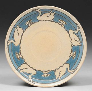 Saturday Evening GirlsÂ SEG Pottery Swan Plate 1914