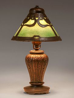 Handel Tulip Overlay Boudoir Lamp c1910